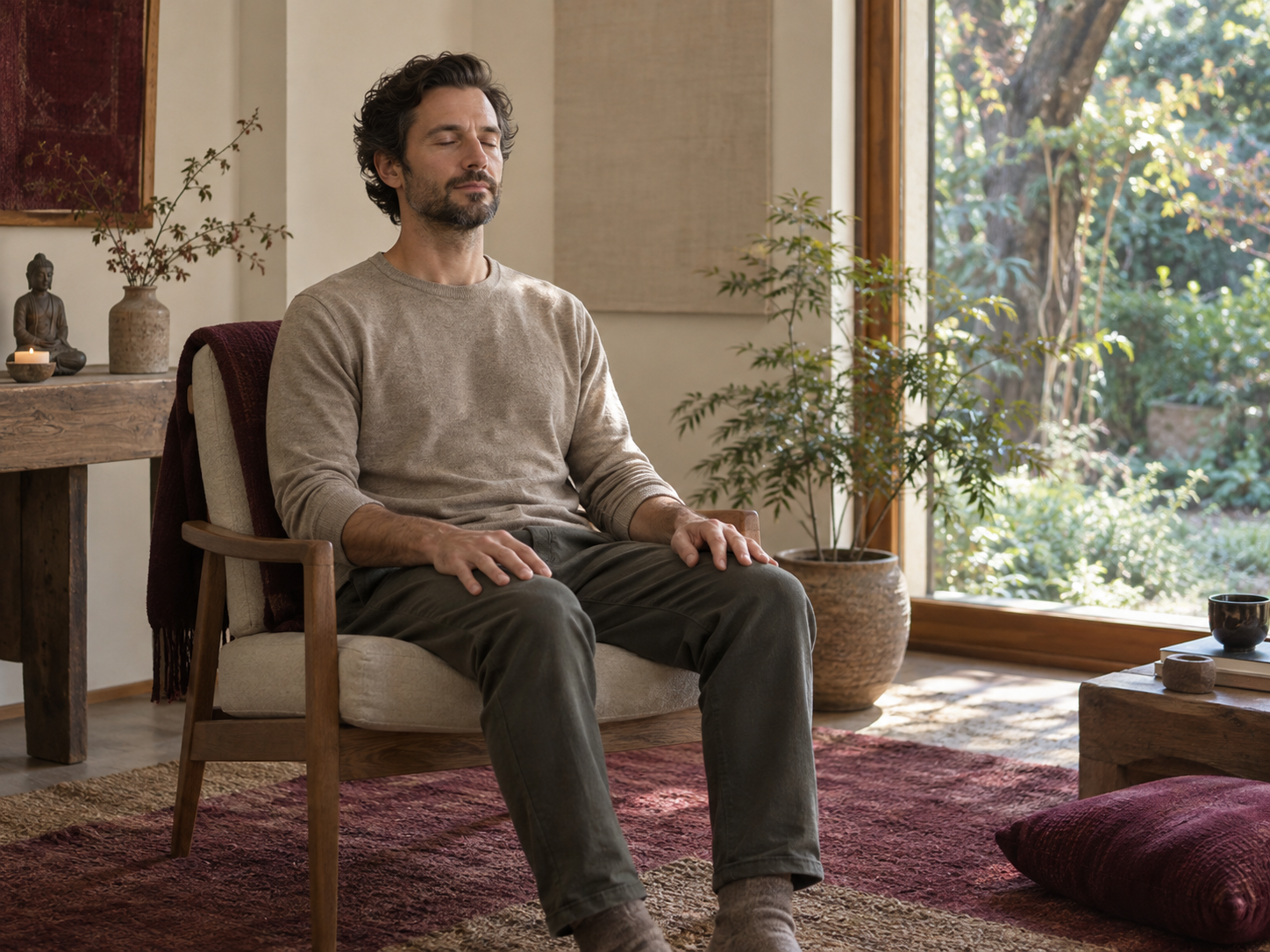 Illustration provisoire générée — espace de méditation 4